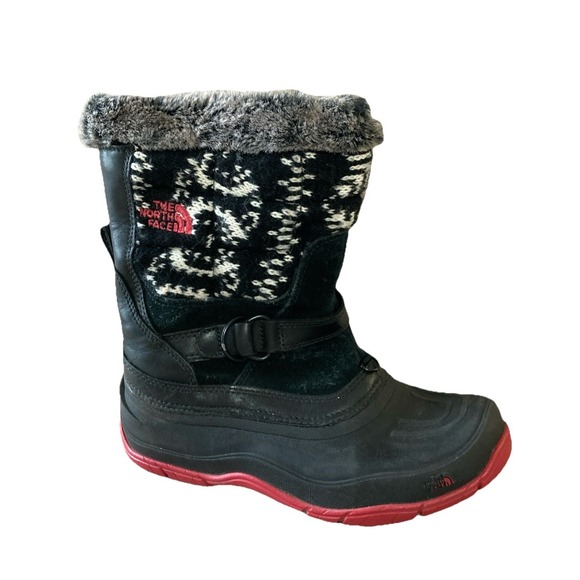 The North Face Shoes - THE NORTH FACE Shellista Pull-On Boots Sz 6.5 Black Pink Snowboot Outdoor $135